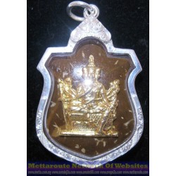 Phra Phrom (四面佛) LP Chamnan, gold face mask