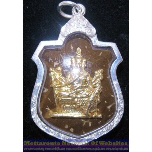 Phra Phrom (四面佛) LP Chamnan, gold face mask